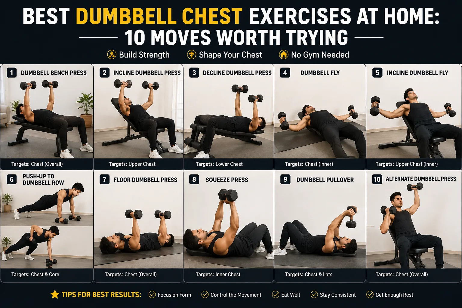 Best Dumbbell Chest Exercises at Home